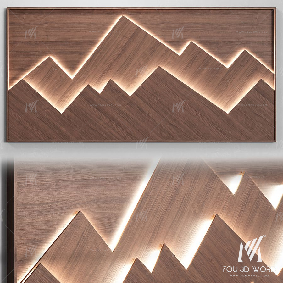 Mountains wall panel